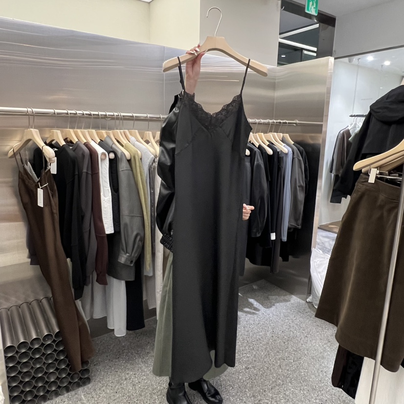 VELVET UNDERGROUND東大門㊣直郵女裝新品25秋冬連衣裙蕾絲VELVET UNDERGROUND連衣裙圖色1