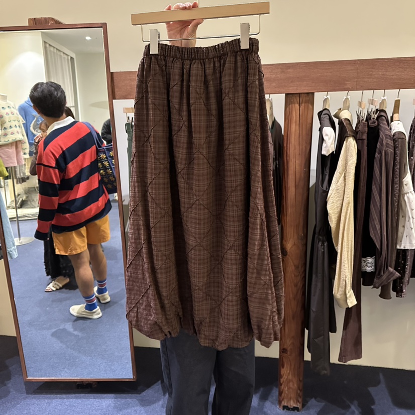 FURE東大門㊣直郵女裝新品25秋冬職業人氣真品長裙格紋長款FURE長裙