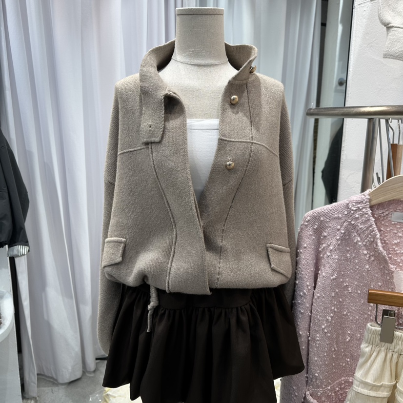 FLY FLY東大門㊣代購女士新品25秋冬人氣夾克不含內搭紐扣FLY FLY夾克圖色1