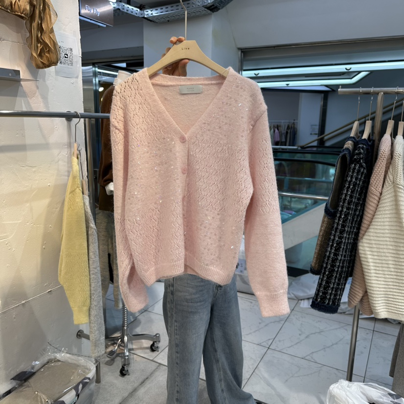 FLY FLY韓國代購㊣女士新品熱賣推薦時尚真品職業毛衣開衫FLY FLY毛衣圖色1