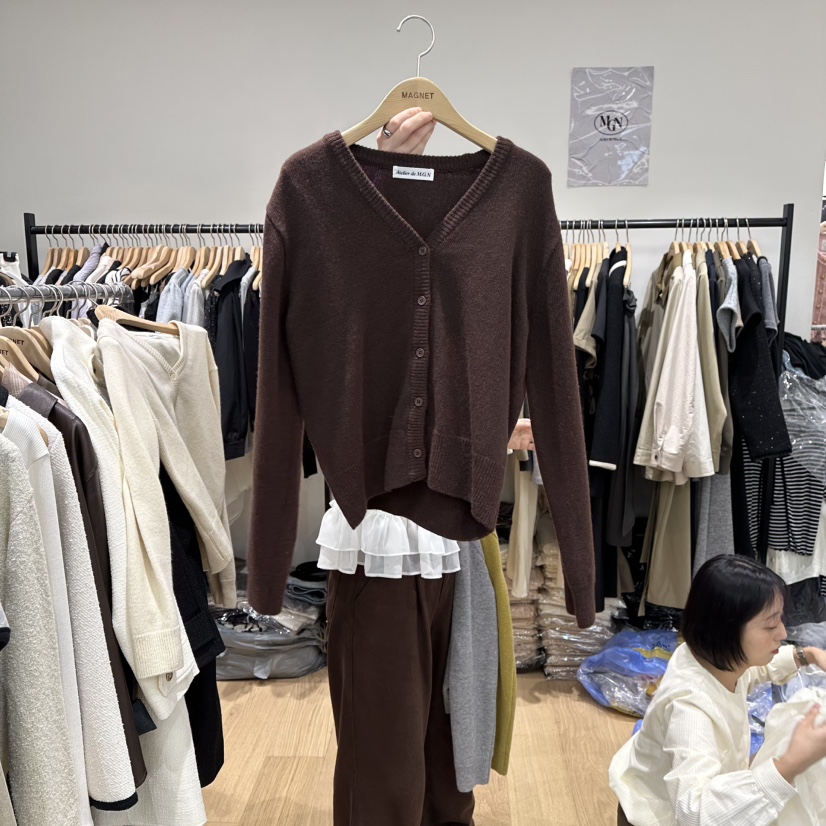 M.G.N東大門㊣直郵女士新款時尚25秋冬休閑針織衫羊毛開衫MAGNET針織衫圖色4