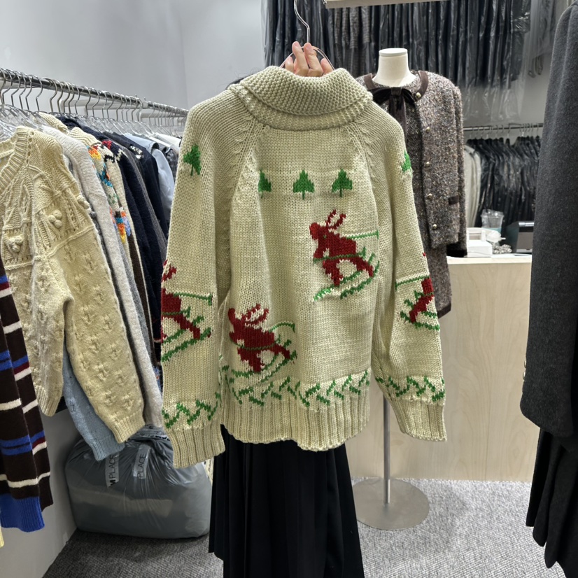 ANNA VERRY-P東大門㊣代購女裝新品25秋冬職業針織衫拉鏈ANNA VERRY-P針織衫