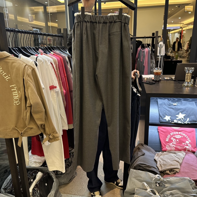 LE ETOILE東大門㊣實拍女裝新品25秋冬熱賣時尚休閑褲拼色LE ETOILE休閑褲