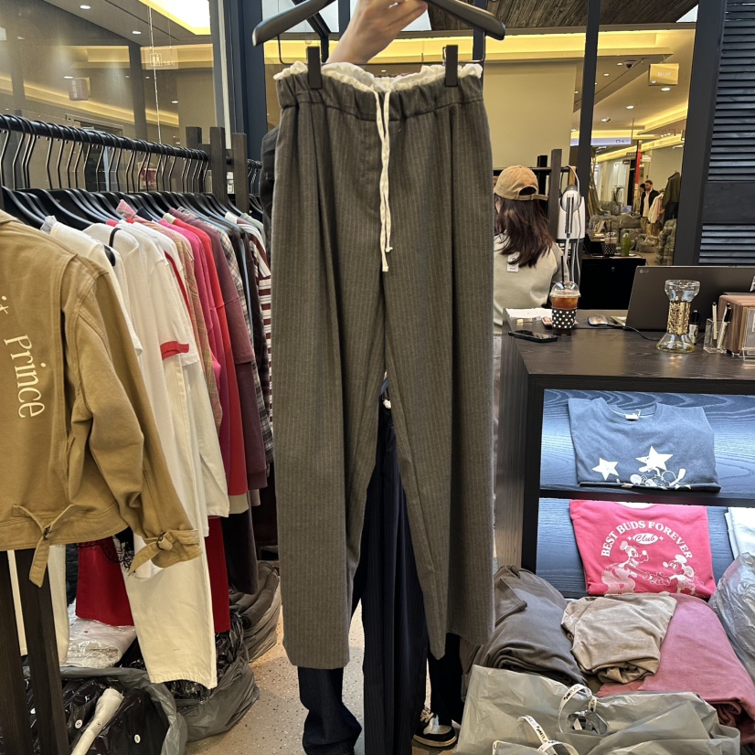 LE ETOILE東大門㊣實拍女裝新品25秋冬熱賣時尚休閑褲拼色LE ETOILE休閑褲圖色1