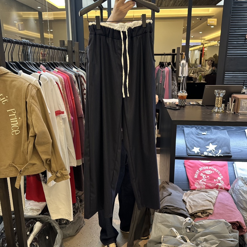 LE ETOILE東大門㊣實拍女裝新品25秋冬熱賣時尚休閑褲拼色LE ETOILE休閑褲圖色2