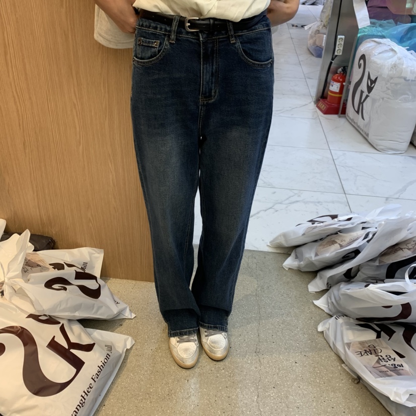 AUTUMN BEIGE-Q韓國代購㊣女裝新品25秋冬牛仔褲不含腰帶A.b/AUTUMN BEIGE牛仔褲圖色1