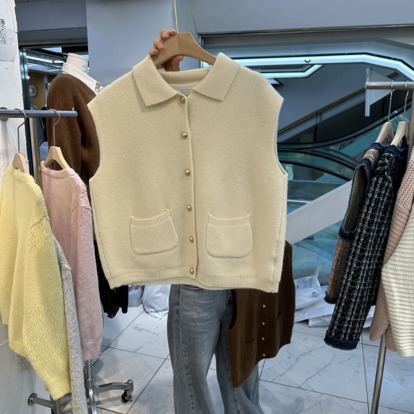 FLY FLY東大門㊣直郵女裝新款25秋冬人氣真品休閑時尚馬甲FLY FLY馬甲圖色1