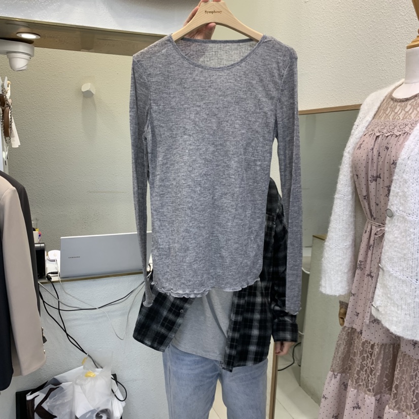 SYMPHONY東大門㊣代購女裝新品人氣25秋冬休閑熱賣推薦長袖T恤SYMPHONY長袖T恤圖色2