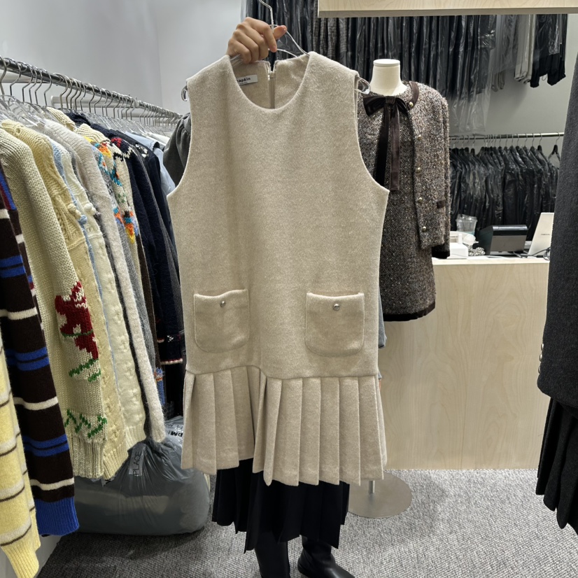 ANNA VERRY-P東大門㊣代購女裝新款休閑人氣熱賣25秋冬連衣裙ANNA VERRY-P連衣裙圖色1