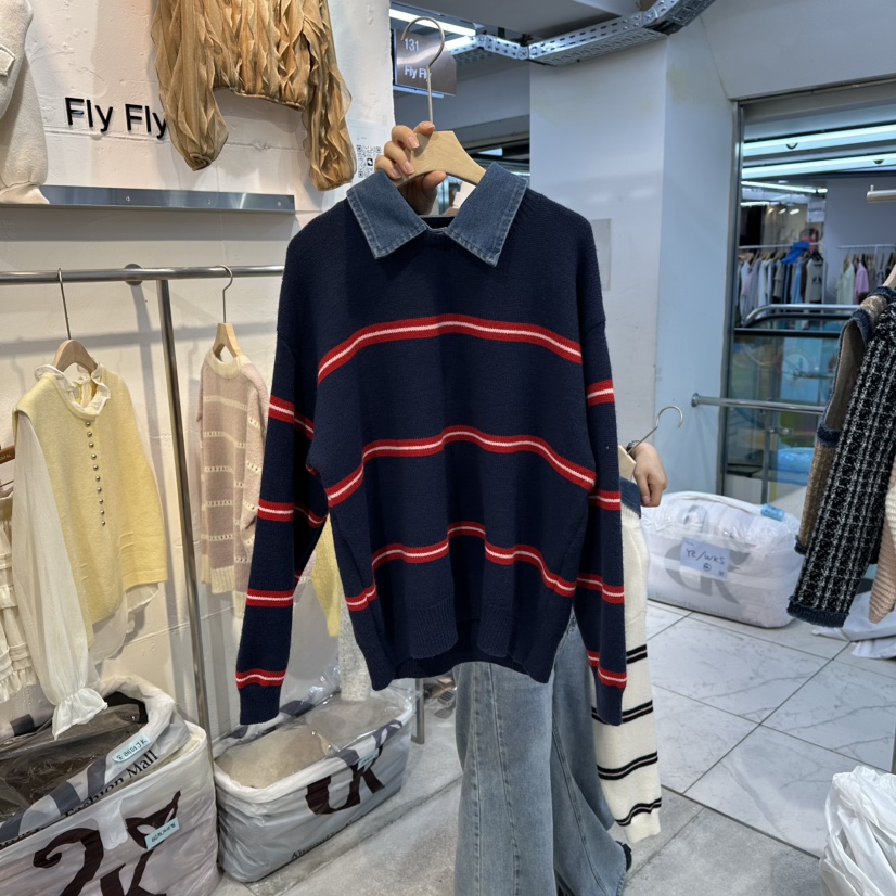 FLY FLY韓國代購㊣女裝新品職業休閑真品25秋冬人氣針織衫FLY FLY針織衫圖色2