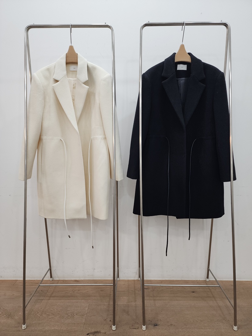 LE MIU東大門㊣直郵女裝新品時尚休閑25秋冬中長款大衣腰帶LE_MIU中長款大衣