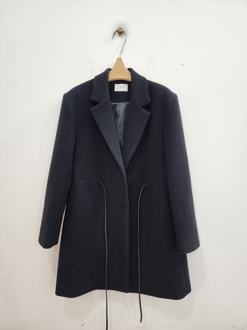 LE MIU東大門㊣直郵女裝新品時尚休閑25秋冬中長款大衣腰帶LE_MIU中長款大衣圖色2
