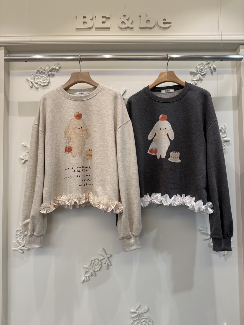 BE&amp;BE東大門㊣代購女裝新品休閑25秋冬職業推薦時尚衛衣BE&be衛衣