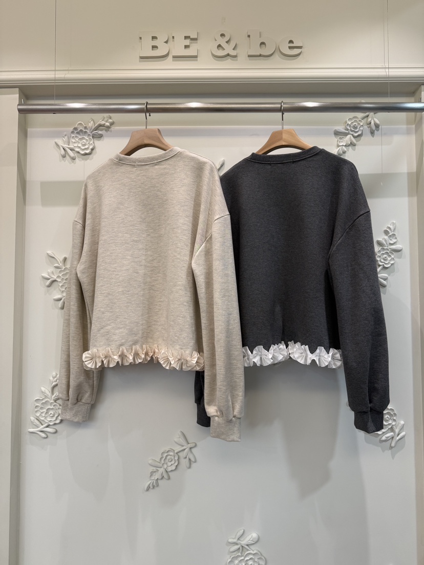 BE&amp;BE東大門㊣代購女裝新品休閑25秋冬職業推薦時尚衛衣BE&be衛衣