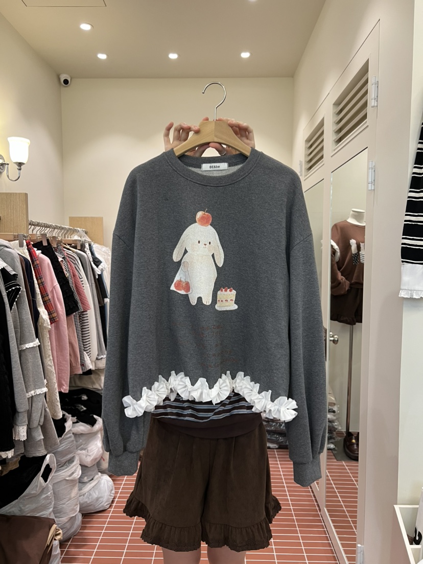 BE&amp;BE東大門㊣代購女裝新品休閑25秋冬職業推薦時尚衛衣BE&be衛衣圖色2