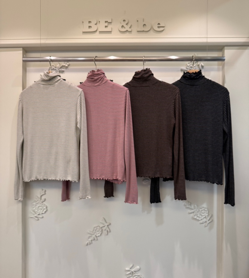 BE&amp;BE韓國直郵㊣女裝新款25秋冬職業推薦人氣熱賣長袖T恤BE&be長袖T恤