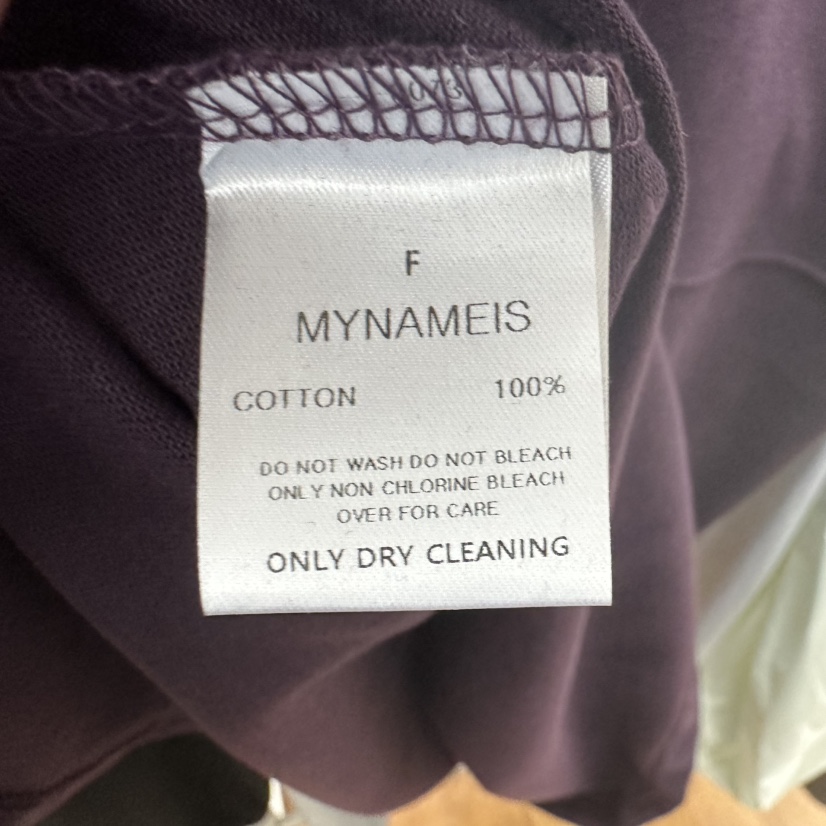 MYNAMEIS東大門㊣直郵女士新款時尚真品25秋冬長袖T恤插肩袖MYNAMEIS長袖T恤