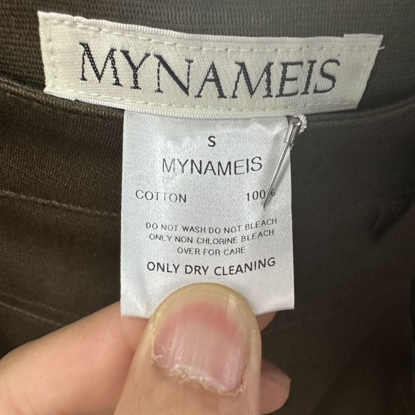 MYNAMEIS韓國代購㊣女士新品25秋冬熱賣真品人氣休閑褲口袋MYNAMEIS休閑褲