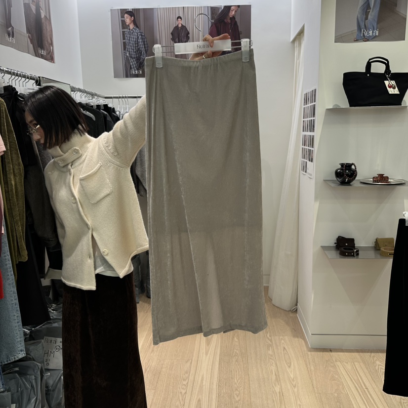 REIRAI韓國直郵㊣女士新款真品熱賣休閑推薦職業25秋冬長裙綁帶Reirai長裙圖色1