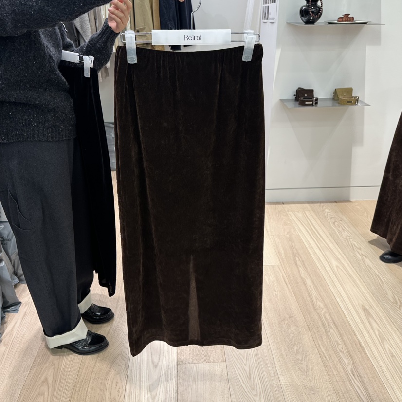 REIRAI韓國直郵㊣女士新款真品熱賣休閑推薦職業25秋冬長裙綁帶Reirai長裙圖色3深棕色