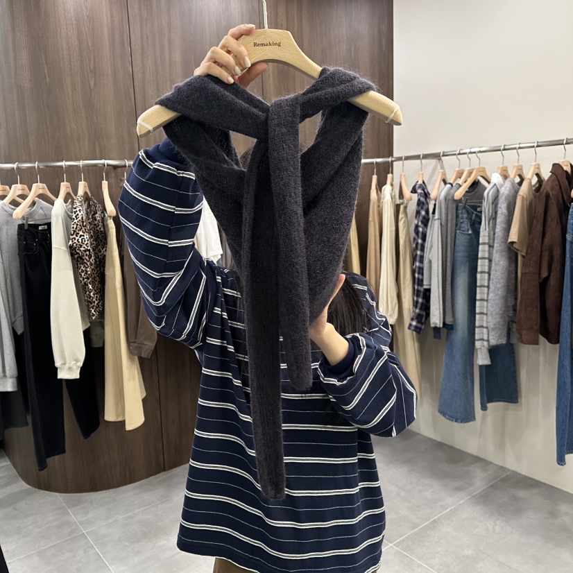 URBANSTORY/REMAKING東大門㊣直郵女裝新品人氣帽子馬海毛披肩連帽Remaking/URBANSTORY帽子圖色2