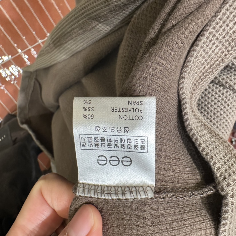 E/E/E東大門㊣直郵女裝新品時尚真品休閑熱賣衛衣華夫格兜帽E/E/E衛衣