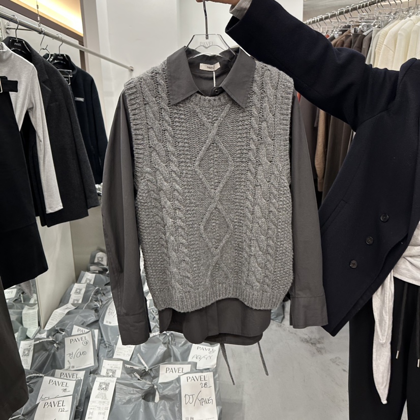 PAVEL韓國代購㊣女裝新品時尚推薦熱賣休閑吊帶背心不含內搭PAVEL吊帶/背心圖色2