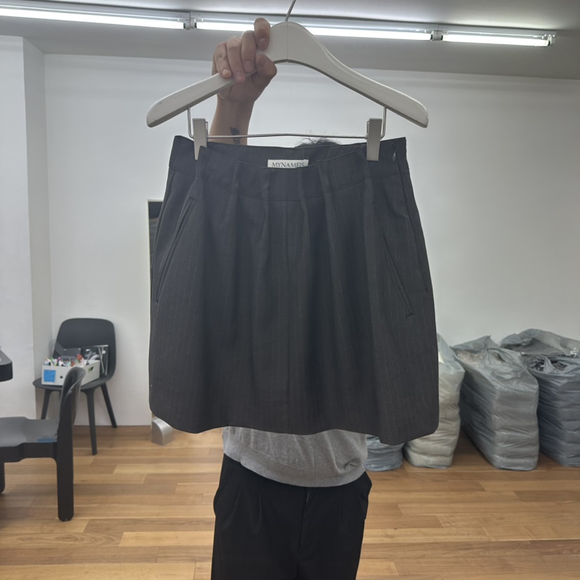 MYNAMEIS東大門㊣實拍女裝新品25秋冬職業真品人氣休閑短裙MYNAMEIS短裙圖色1棕色