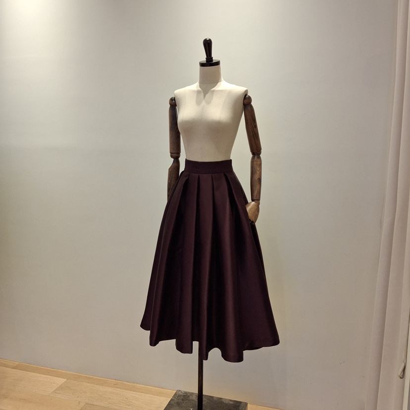 VAN NZILL韓國直郵㊣女裝新品25秋冬半身裙中短裙百褶褶裙VAN NZILL半身裙/中短裙圖色1