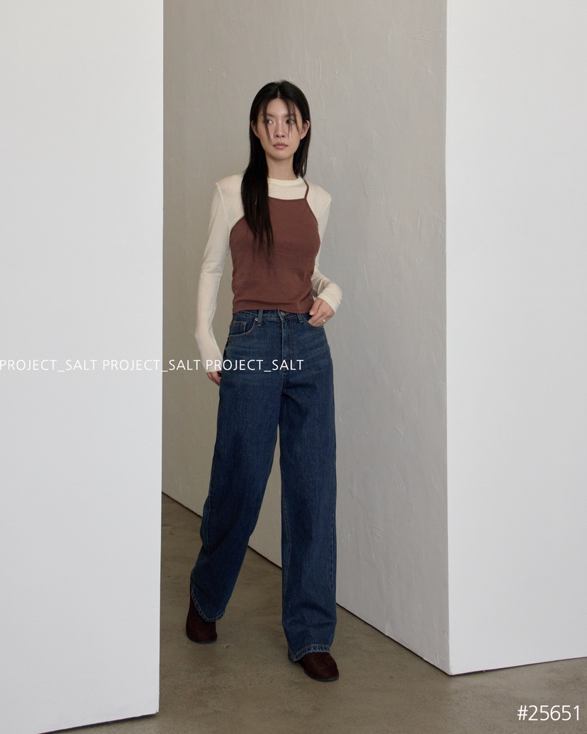 PROJECT SALT東大門㊣實拍女士新品25秋冬牛仔褲PROJECTSALT牛仔褲