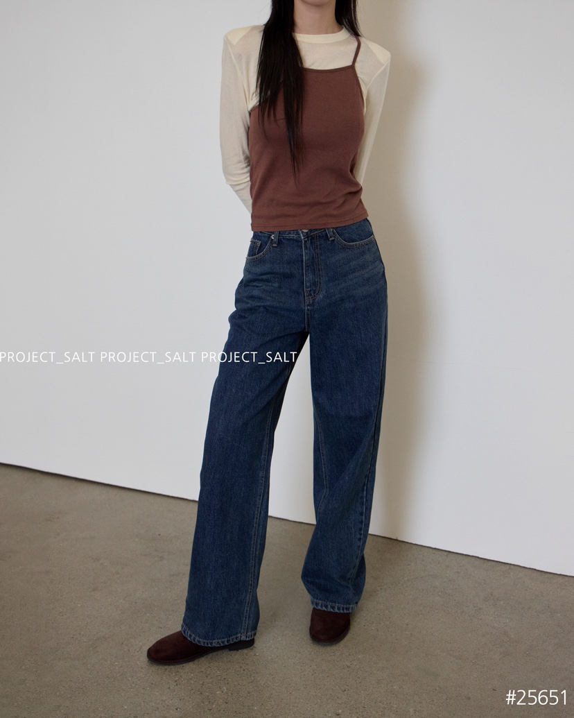 PROJECT SALT東大門㊣實拍女士新品25秋冬牛仔褲PROJECTSALT牛仔褲