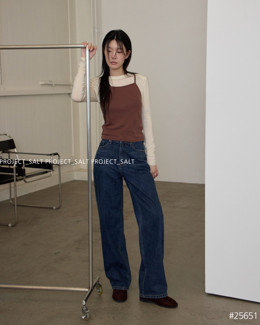 PROJECT SALT東大門㊣實拍女士新品25秋冬牛仔褲PROJECTSALT牛仔褲