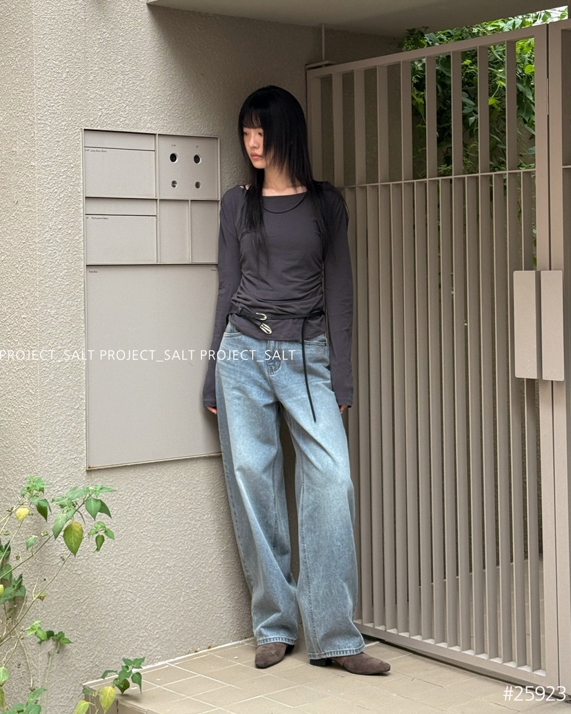 PROJECT SALT韓國直郵㊣女裝新品職業牛仔褲PROJECTSALT牛仔褲