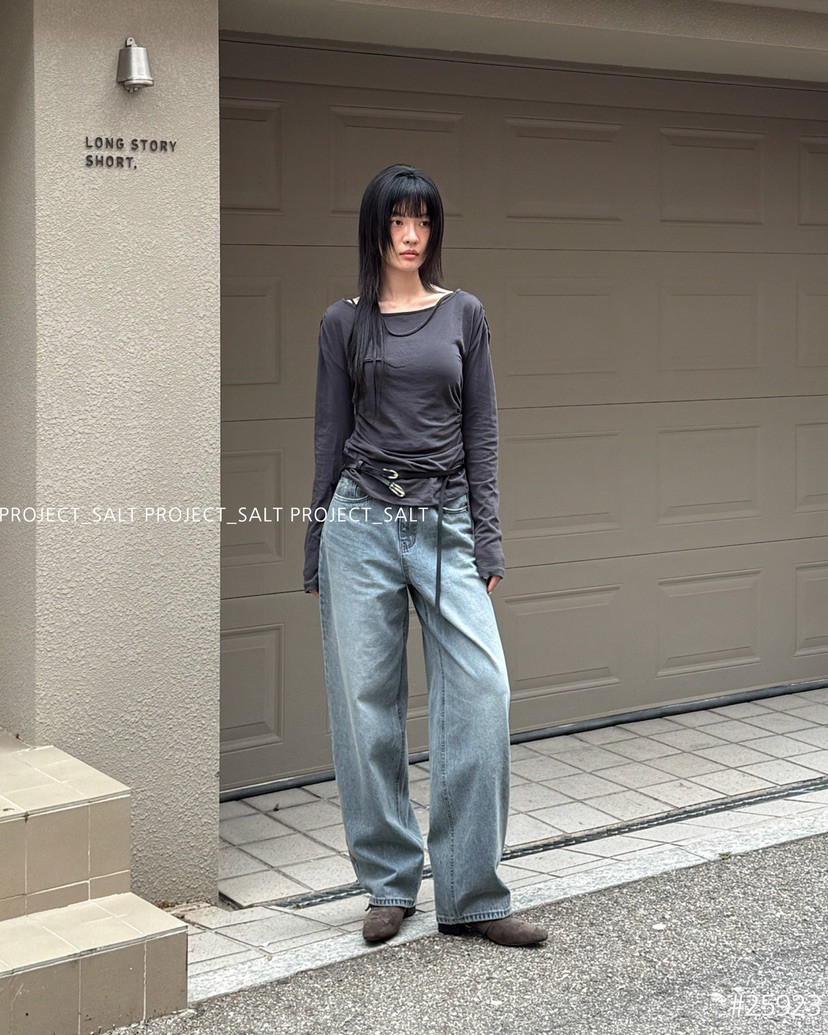 PROJECT SALT韓國直郵㊣女裝新品職業牛仔褲PROJECTSALT牛仔褲