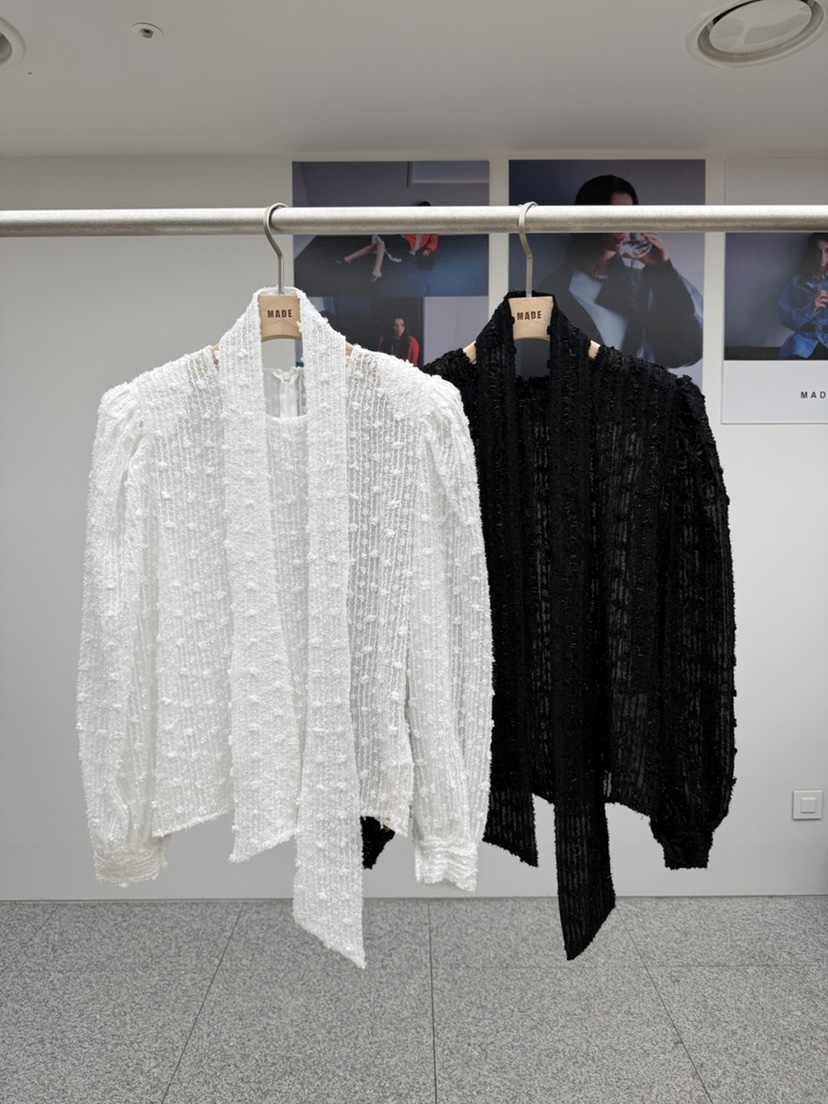 MADE-P東大門㊣直郵女士新品真品休閑25秋冬推薦襯衫蕾絲衫MADE-P襯衫/蕾絲衫