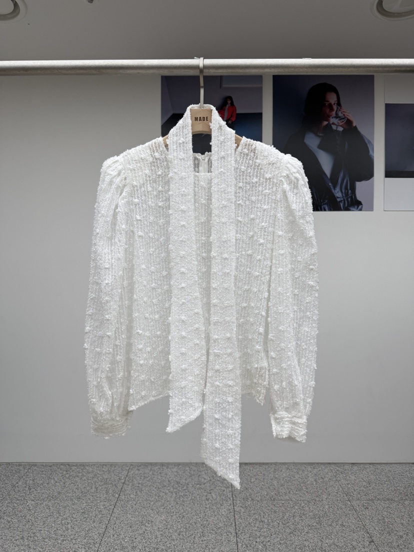 MADE-P東大門㊣直郵女士新品真品休閑25秋冬推薦襯衫蕾絲衫MADE-P襯衫/蕾絲衫圖色2