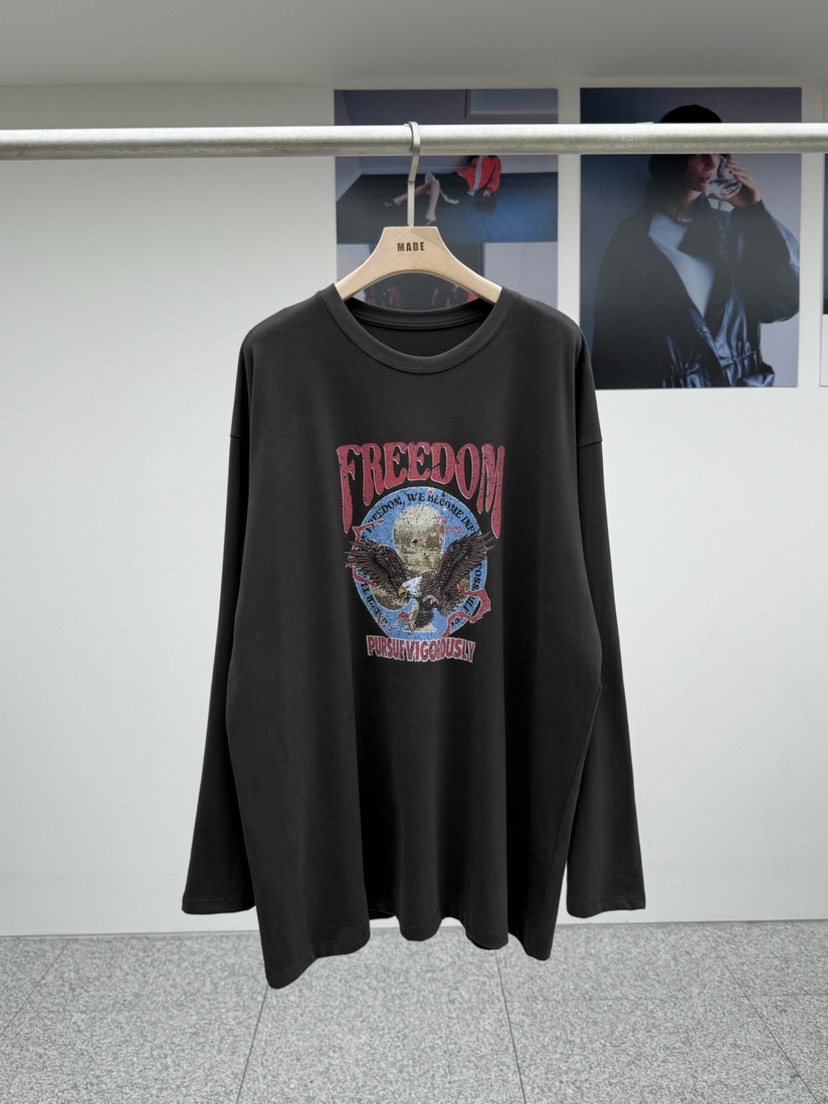 MADE-P韓國直郵㊣女士新品推薦休閑職業真品25秋冬長袖T恤MADE-P長袖T恤圖色1