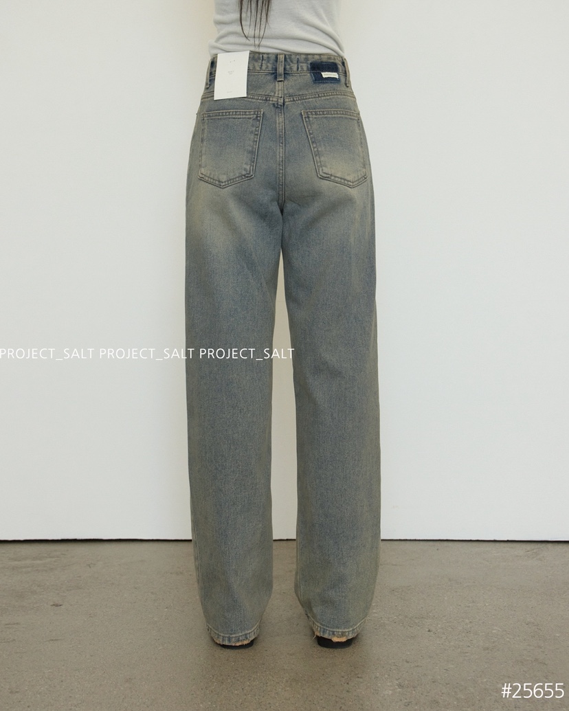PROJECT SALT韓國代購㊣女士新款休閑牛仔褲PROJECTSALT牛仔褲
