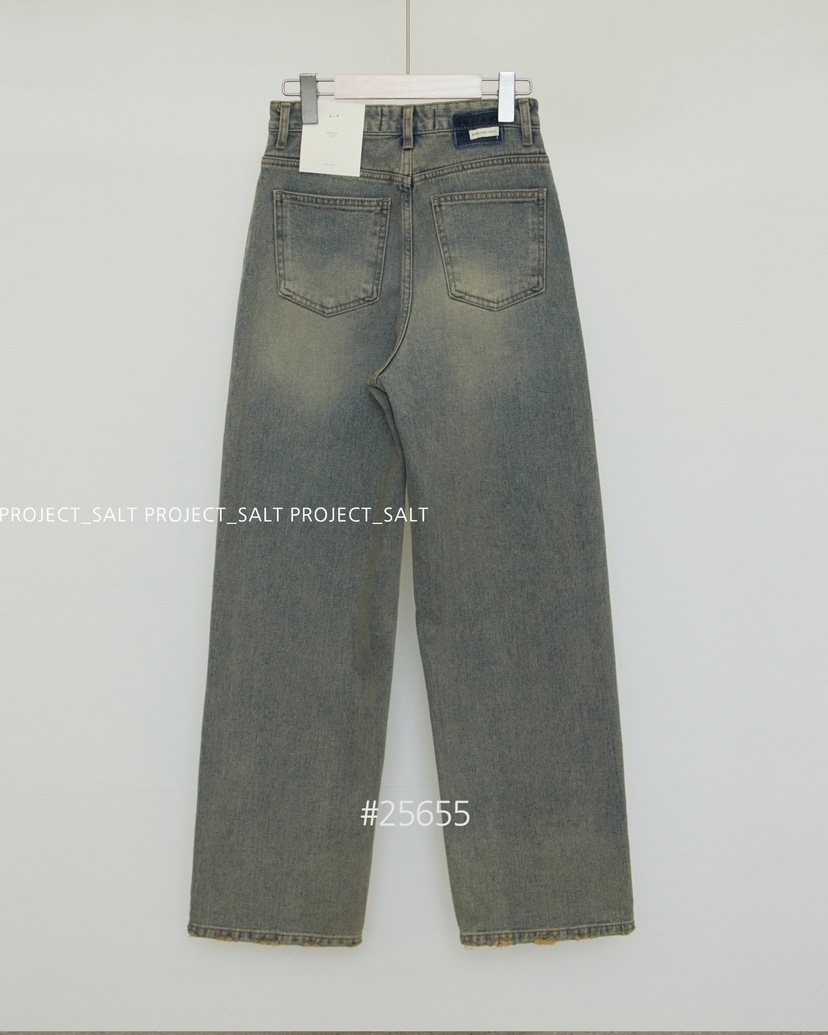 PROJECT SALT韓國代購㊣女士新款休閑牛仔褲PROJECTSALT牛仔褲