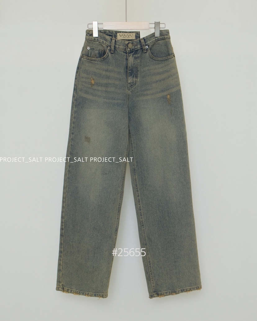 PROJECT SALT韓國代購㊣女士新款休閑牛仔褲PROJECTSALT牛仔褲