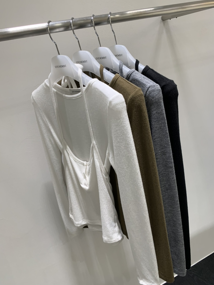LOVE MOMENT韓國代購㊣女士新品25秋冬熱賣職業長袖T恤套裝LOVE MOMENT長袖T恤