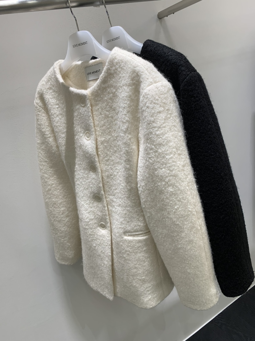 LOVE MOMENT東大門㊣實拍女士新品休閑熱賣職業25秋冬短款大衣LOVE MOMENT短款大衣