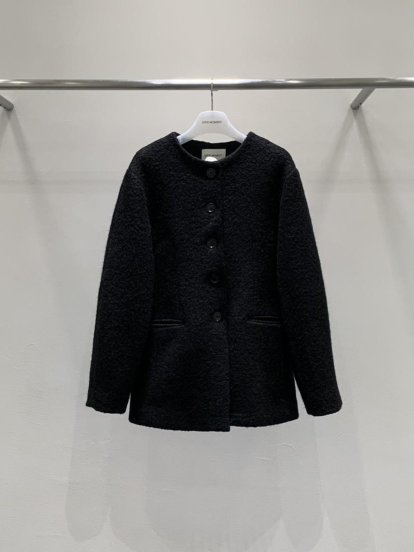 LOVE MOMENT東大門㊣實拍女士新品休閑熱賣職業25秋冬短款大衣LOVE MOMENT短款大衣圖色2