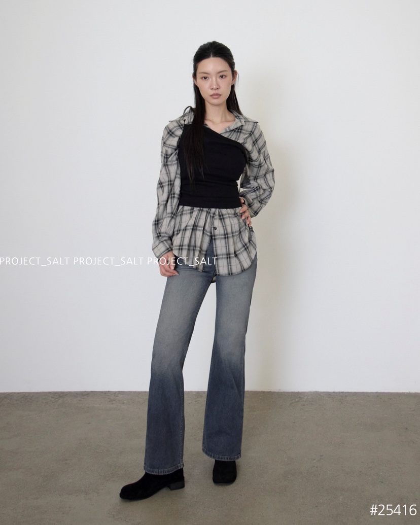 PROJECT SALT韓國直郵㊣女士新款休閑牛仔褲PROJECTSALT牛仔褲