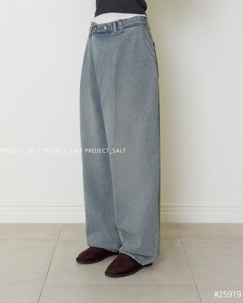 PROJECT SALT東大門㊣代購女士新品25秋冬牛仔褲PROJECTSALT牛仔褲