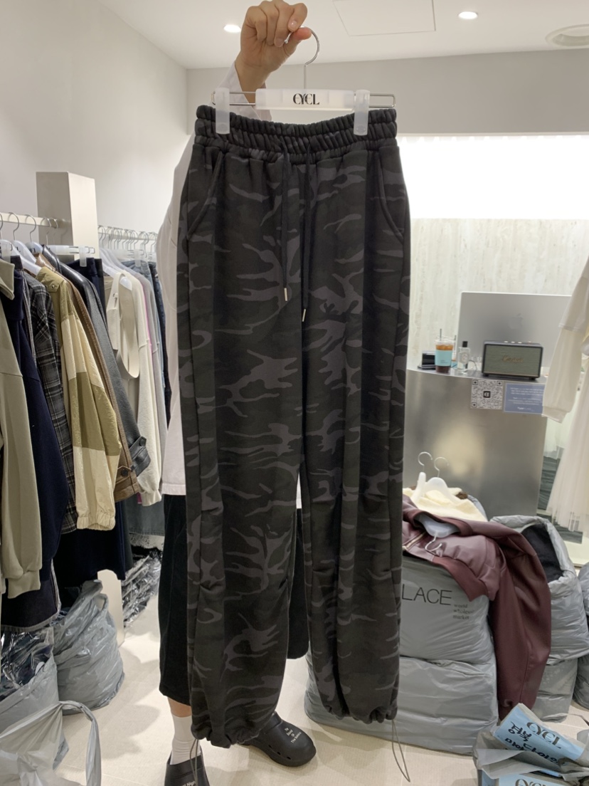 EYEL東大門㊣代購女裝新款25秋冬推薦真品人氣休閑褲口袋迷彩EYEL休閑褲