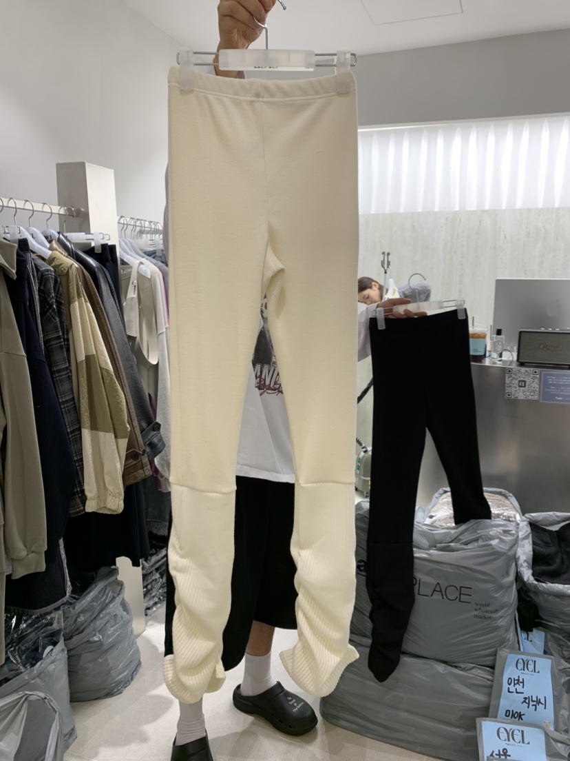 EYEL韓國直郵㊣女士新品推薦真品打底褲鯊魚褲緊身褲保暖拼色EYEL打底褲/鯊魚褲