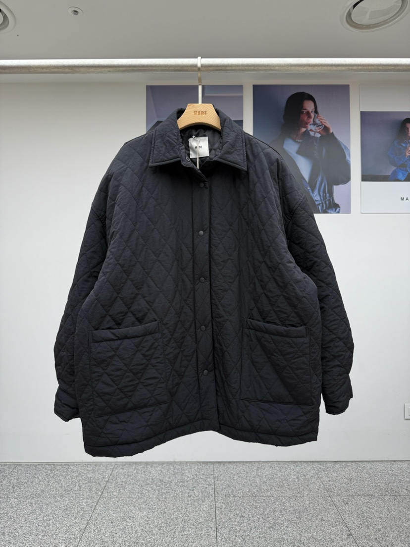 MADE-P東大門㊣實拍女士新款休閑25秋冬熱賣推薦職業短款棉服MADE-P短款棉服圖色1