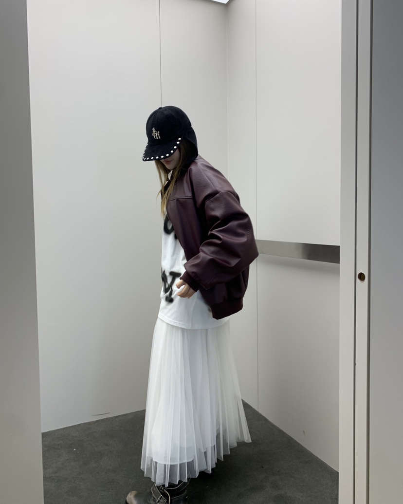 EYEL韓國代購㊣女裝新品職業時尚熱賣推薦25秋冬休閑夾克皮革EYEL夾克