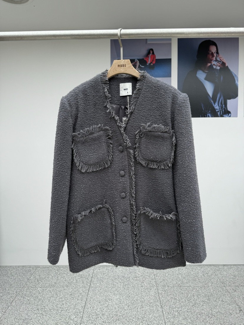MADE-P東大門㊣代購女士新款25秋冬熱賣真品休閑人氣職業夾克MADE-P夾克圖色1